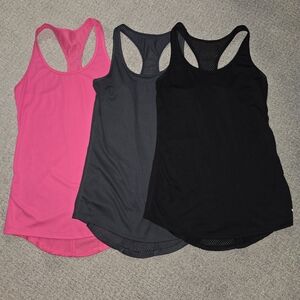 Small Danskin Women's Racerback Tank Top - Pink, Gray, and Black